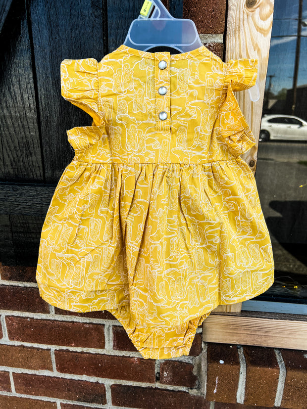 Walking On Sunshine Wrangler Baby Dress