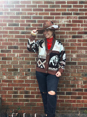 Cowboy Up Cropped Wrangler Cardigan