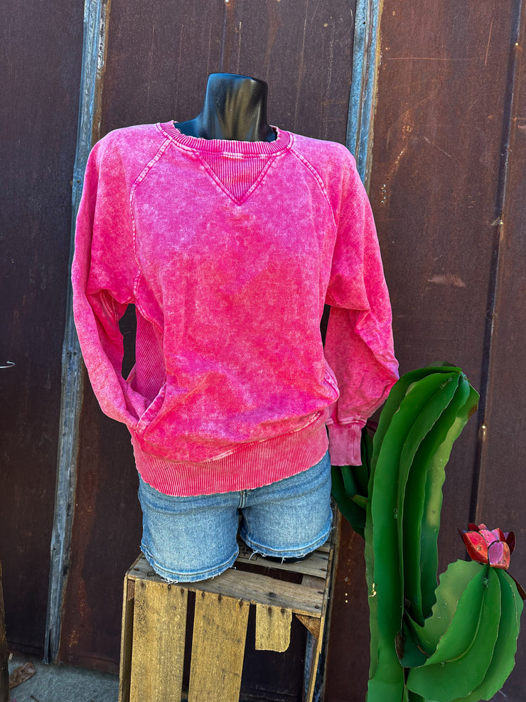Ranch Out West Sweatshirt - Hot Pink