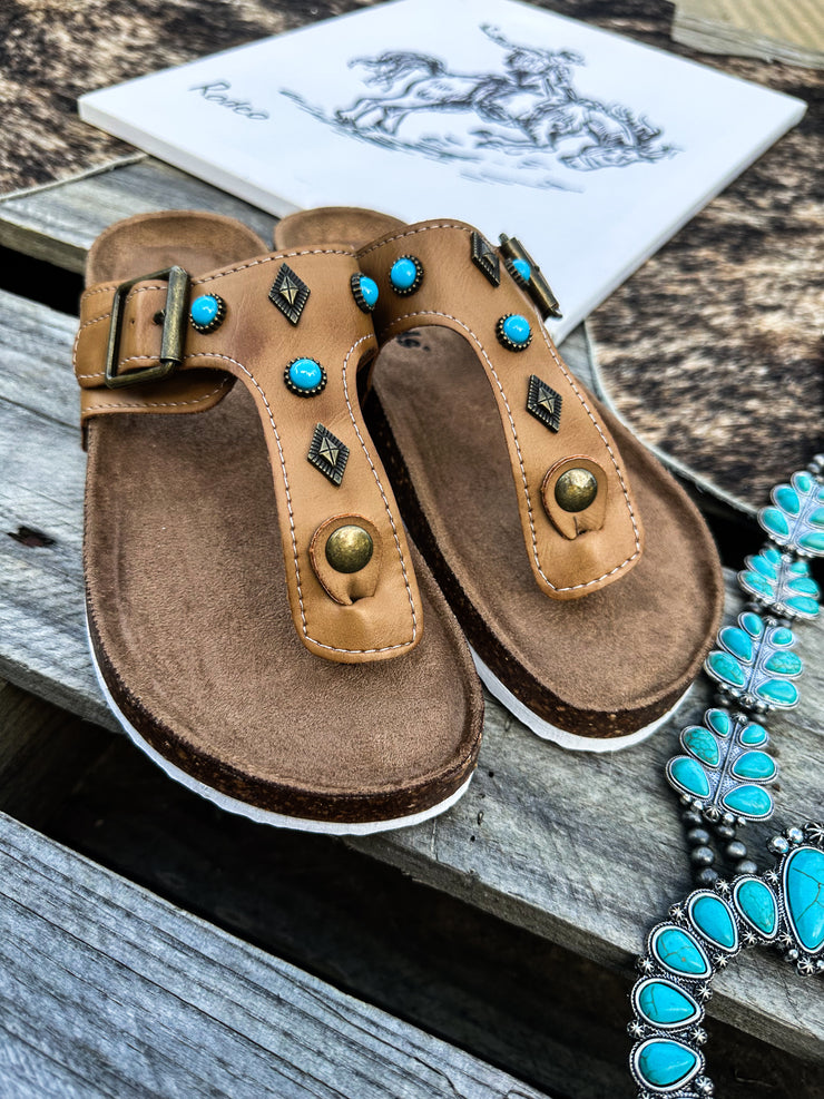 Turquoise Rain Sandals