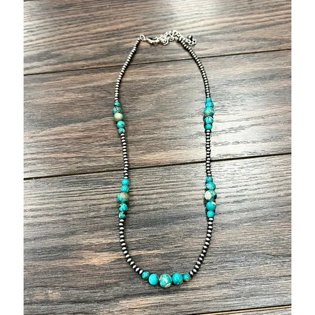 Clustered Rollin In Blue Necklace