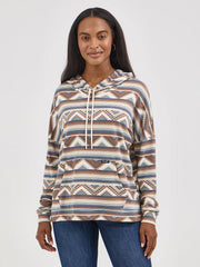 Wrangler Womens Geometric Relaxed Pullover Hoodie