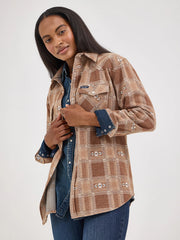 Punchy Aztec Wrangler Boyfriend Shirt Jacket