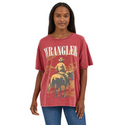 Chili Oil Oversized Wrangler Cowboy Tee