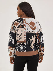 Cowboy Up Cropped Wrangler Cardigan
