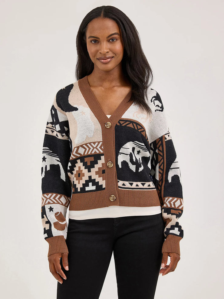 Cowboy Up Cropped Wrangler Cardigan