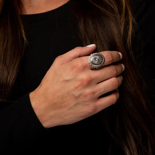 Silver Concho Ring
