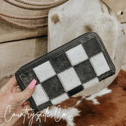 Checkered Cut Wallet