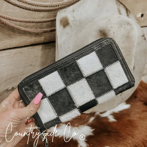 Checkered Cut Wallet
