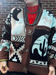 Cowboy Up Cropped Wrangler Cardigan