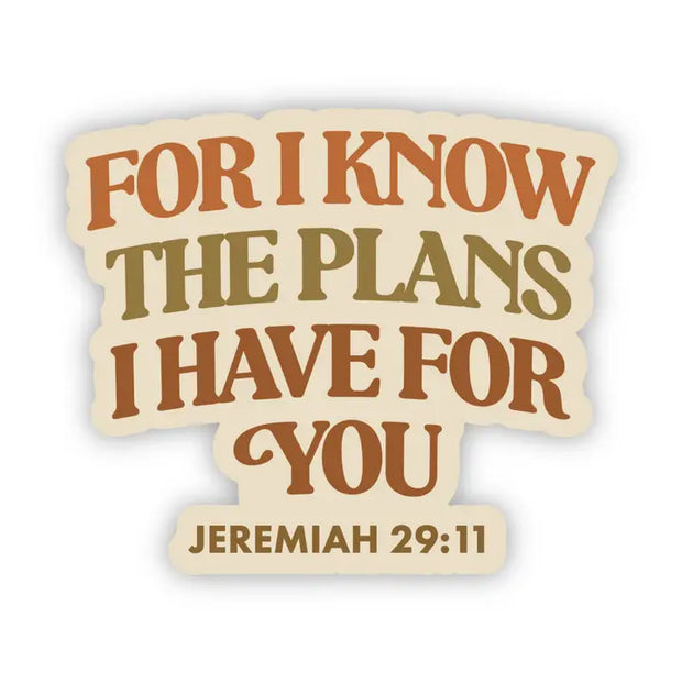 Jeremiah 29:11 Sticker