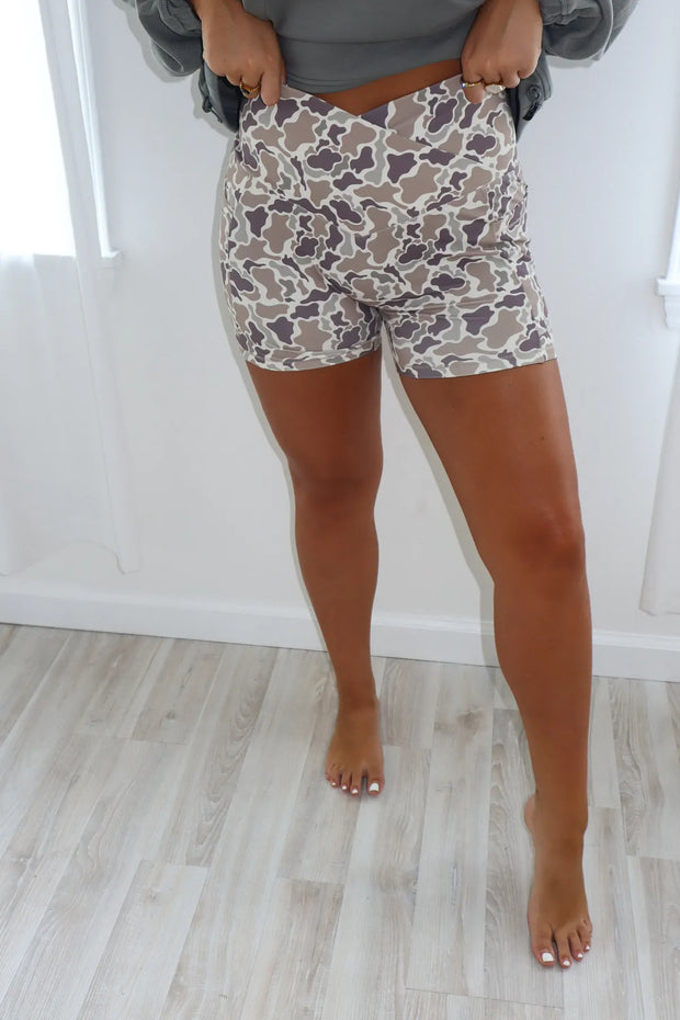 Duck Camo Crossover Biker Shorts