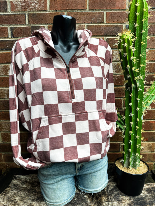 Checkered Season Pullover