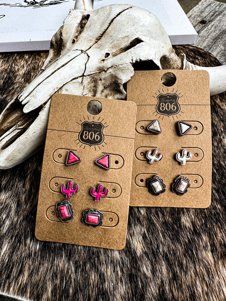 Western Trio Earrings