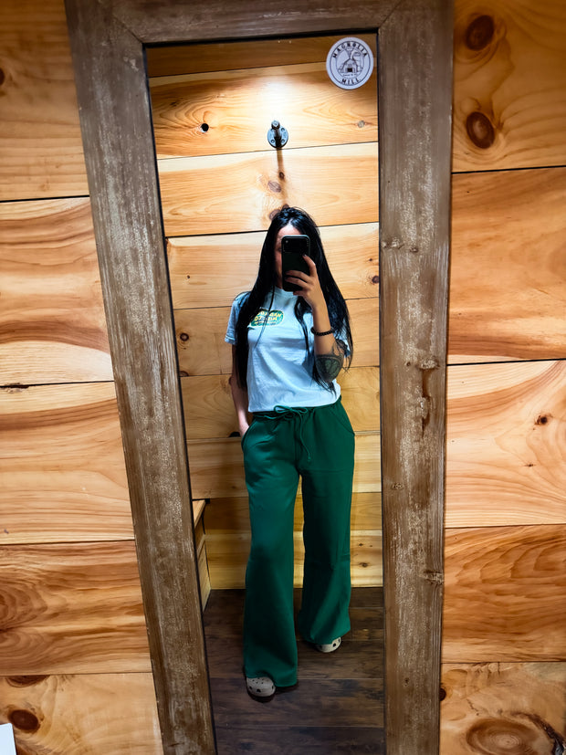 Flora Fleece Sweatpants- Green