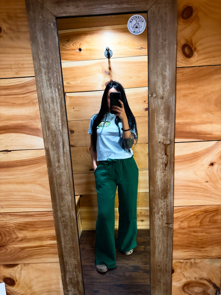 Flora Fleece Sweatpants- Green