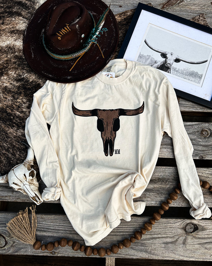 Ivory Out Of This Skull Long Sleeve Graphic