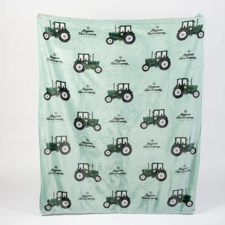 Green Tractor Blanket