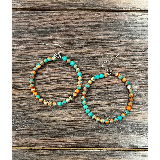 Western Sunset Hoop Earrings