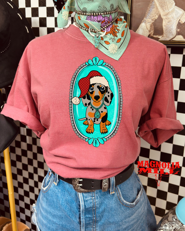 Dashin Dachshund Graphic Tee-  MADE TO ORDER**