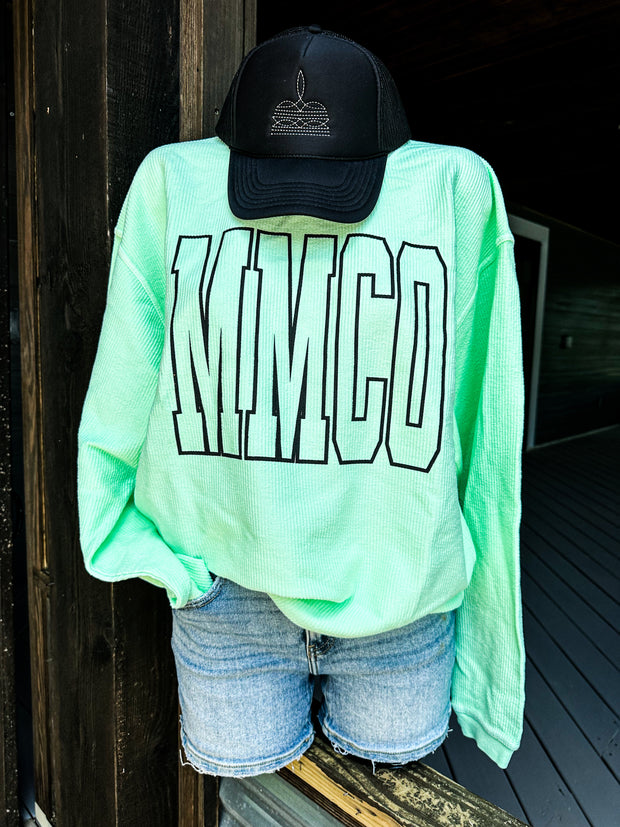 fUnKy Florescent MMCO Corded Sweatshirt - Lime Green