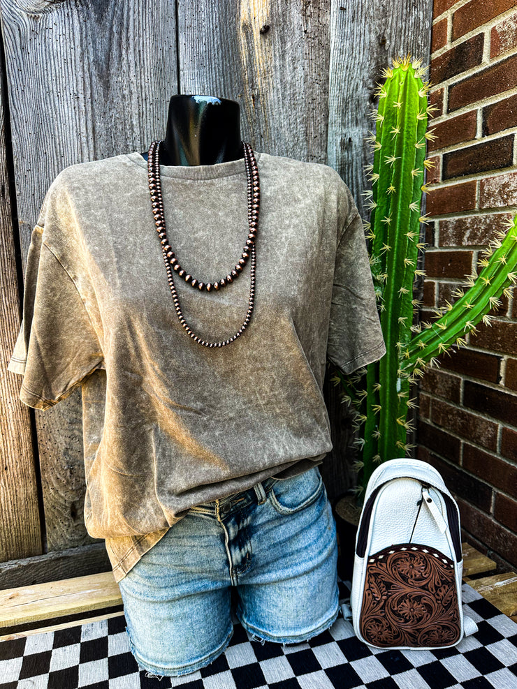 Kingston Oversized Top- Mocha