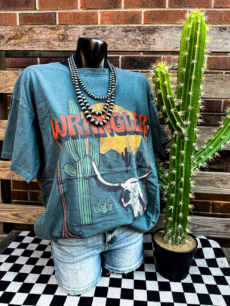 Western Washed Oversized Wrangler Tee