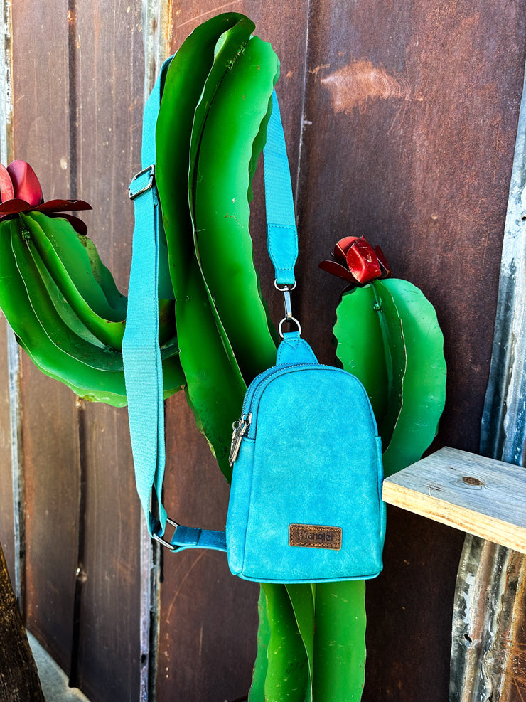 Wrangler Sling Bag: Turquoise