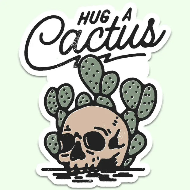 Hug A Cactus Sticker