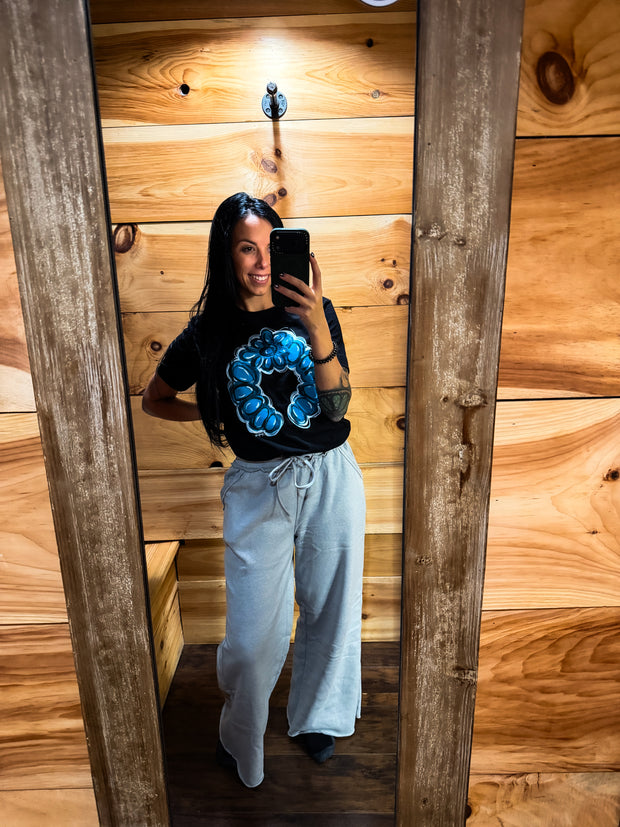 Flora Fleece Sweatpants- Grey