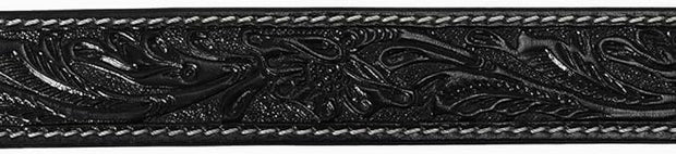 Black Night Hand Tooled Leather Belt