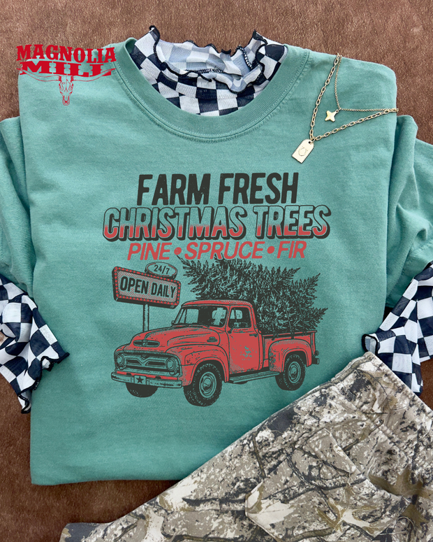Farm Fresh Christmas Trees Graphic Tee-  MADE TO ORDER**