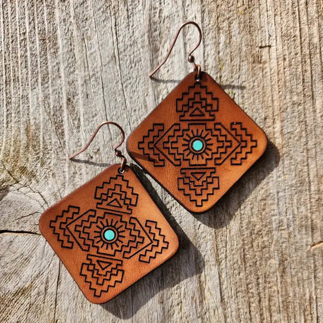 Jacy Leather Earrings