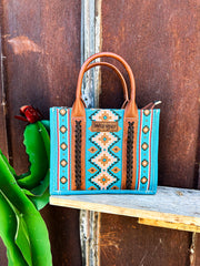Wrangler Southwest Tote Bag: DEEP TURQUOISE