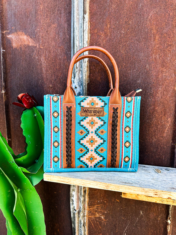Wrangler Southwest Tote Bag: DEEP TURQUOISE