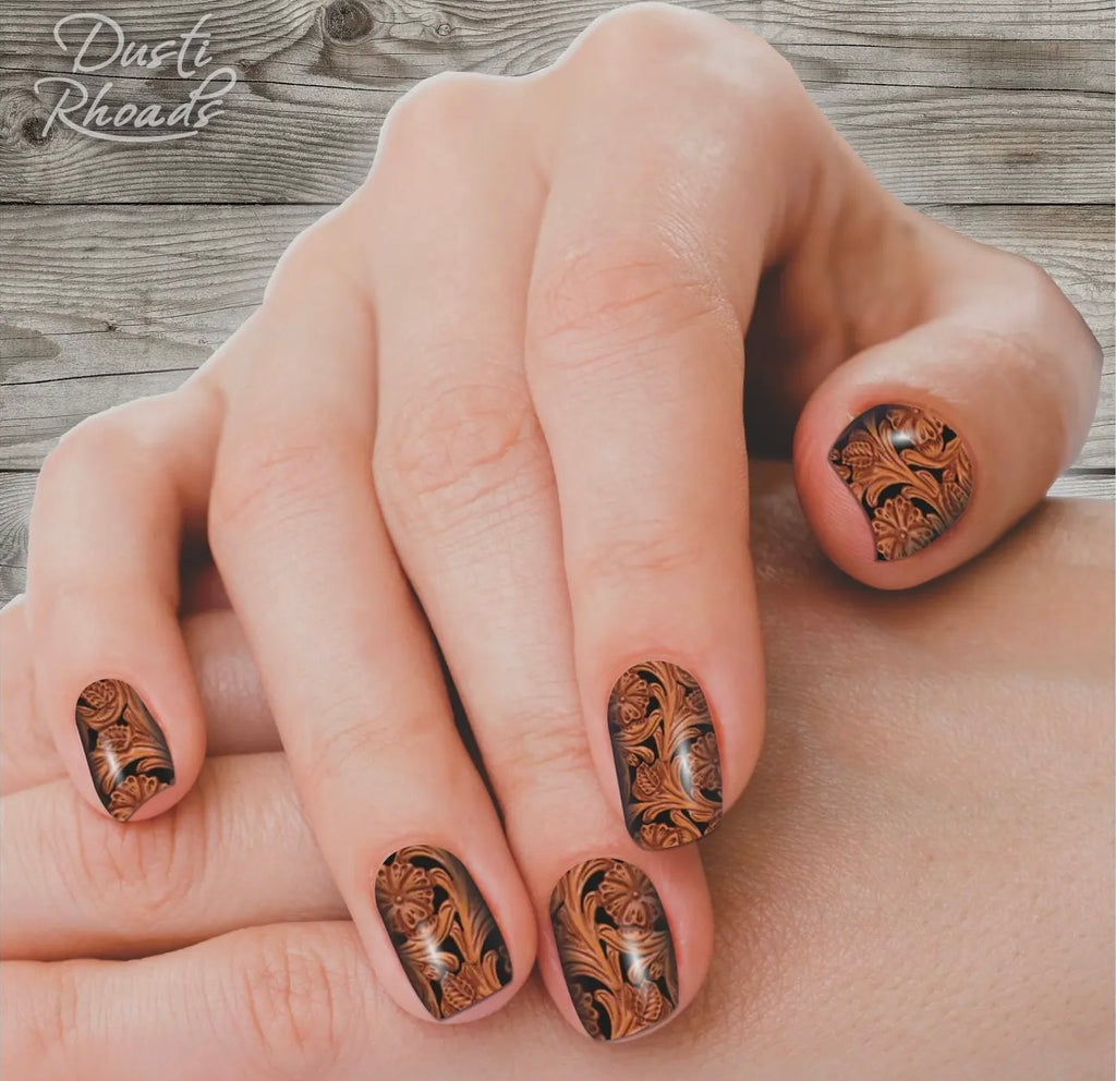 TOMY  ネールアート Buckarette Tooled Leather Nail Polish Strips – Magnolia Mill