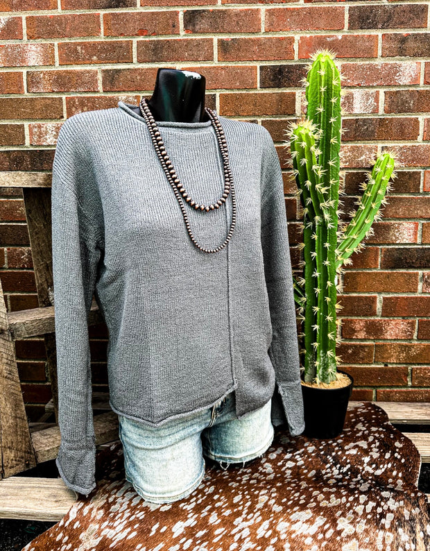 Asher Asymmetric Hem Sweater