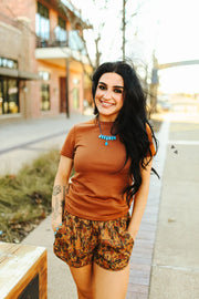 Rodeo Runner Shorts- Cowboy Camo