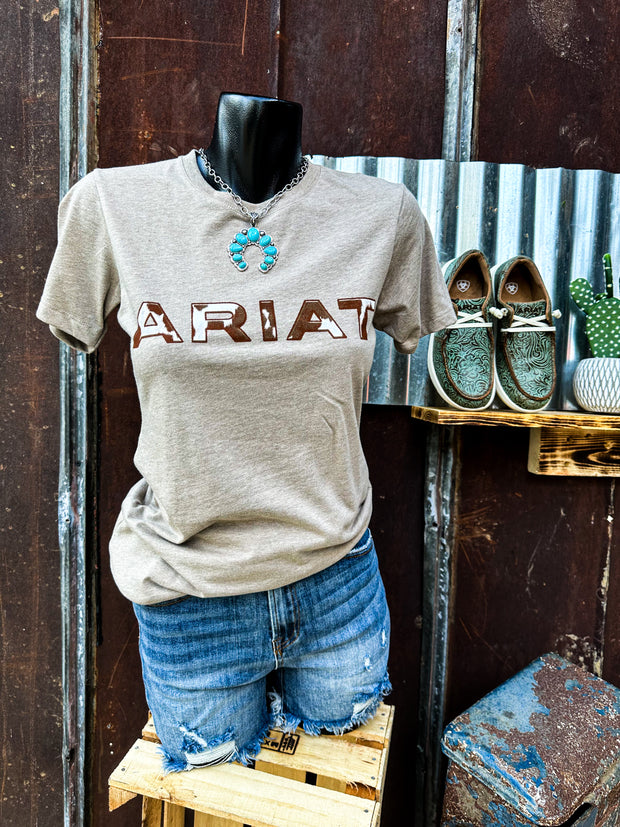 Brown Cowhide Ariat Graphic