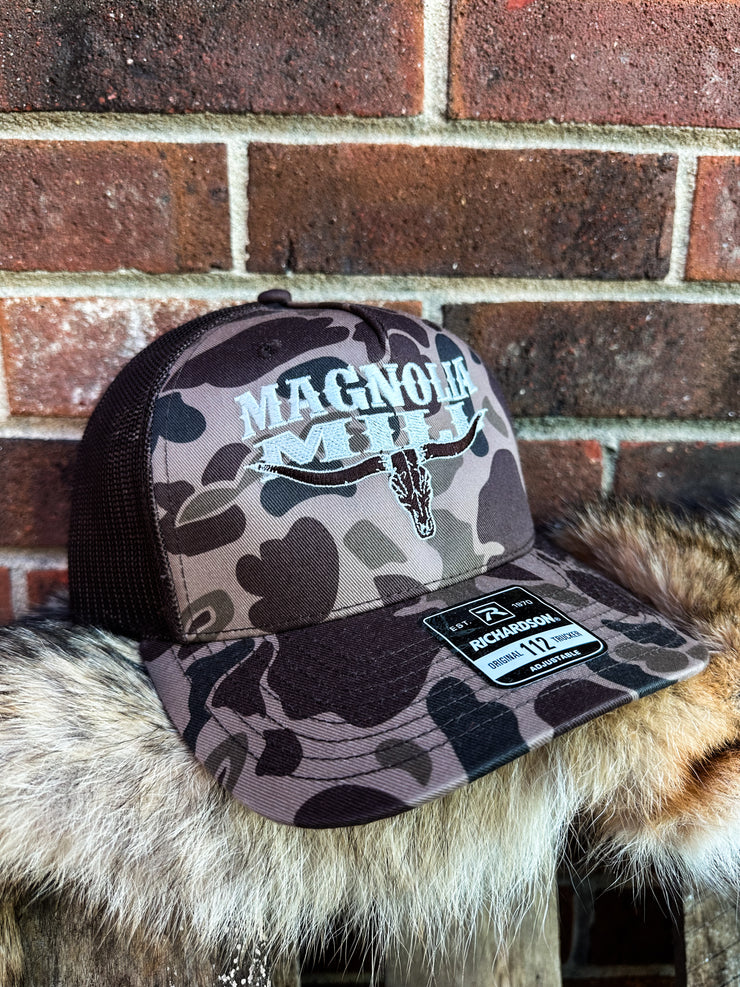 Not My First Rodeo Richardson Hat- Bark Duck Camo Brown