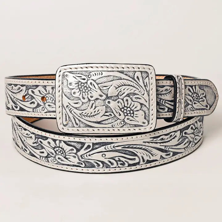 Way Out West Hand Tooled Leather Belt