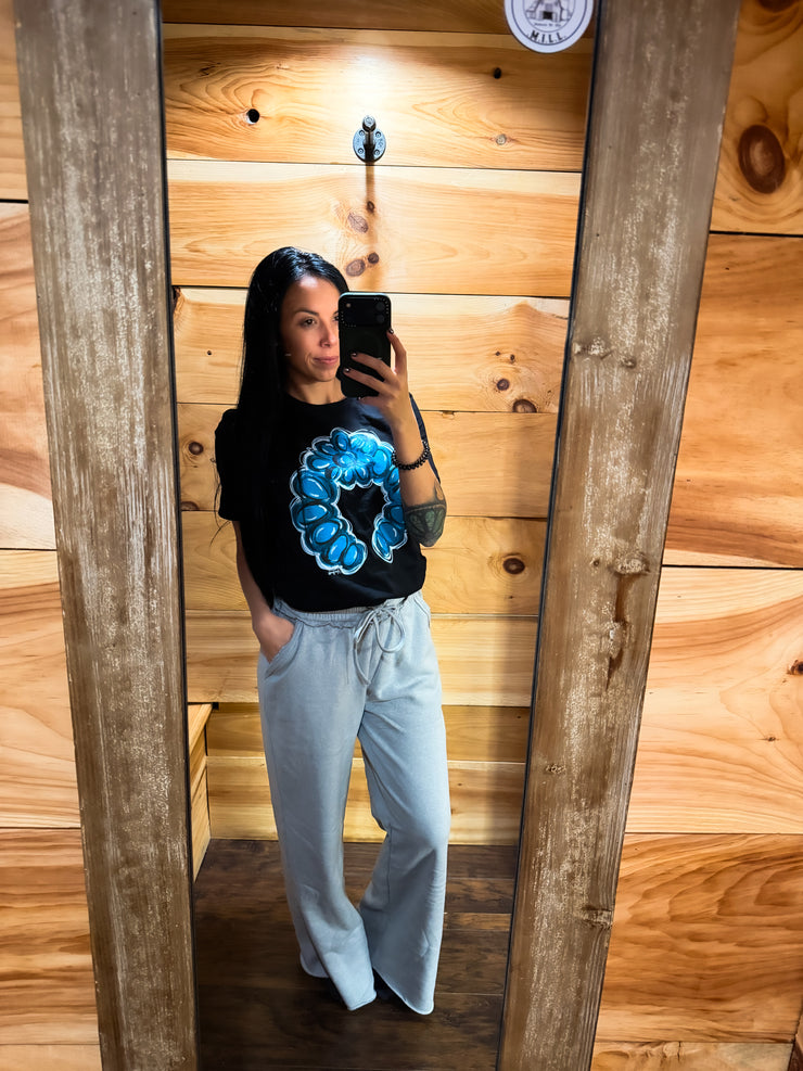 Flora Fleece Sweatpants- Grey