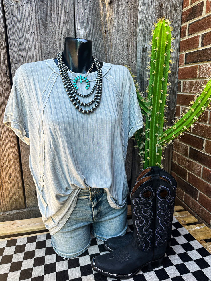 Dolman Top- Lt Gray