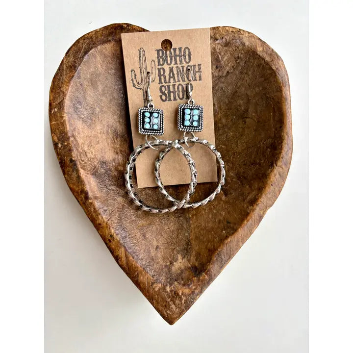 Chunky Chain Dice Hoop Earrings