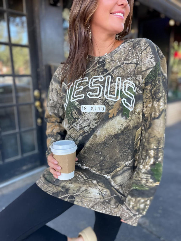 Jesus Is King Camo Graphic