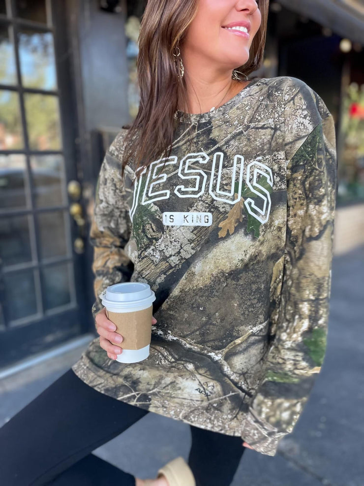 Jesus Is King Camo Graphic