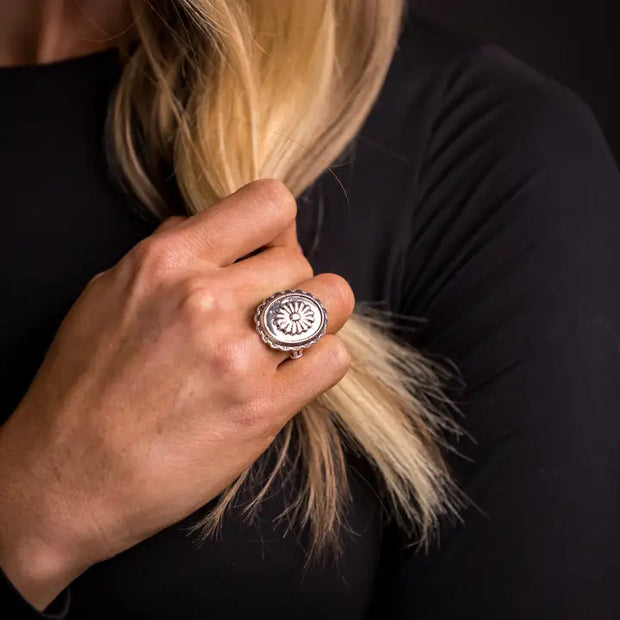 Silver Concho Ring