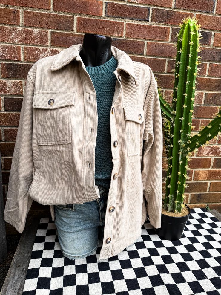 Colter Corduroy Button Front Shacket