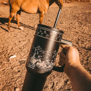 Cattle Drive Tumbler- Black