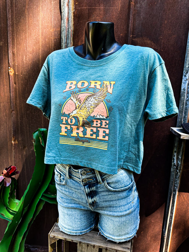 Born To Be Free Boyfriend Crop Graphic